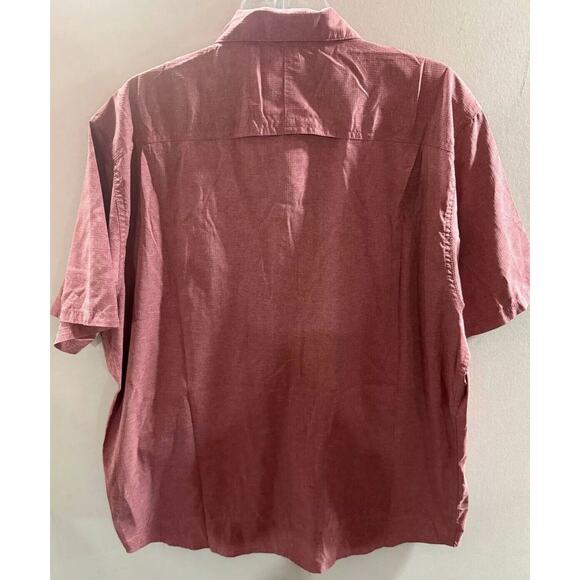 Wrangler Casual Shirt Men's XL Maroon All Terrain Gear Regular Fit Button Down - Picture 6 of 8